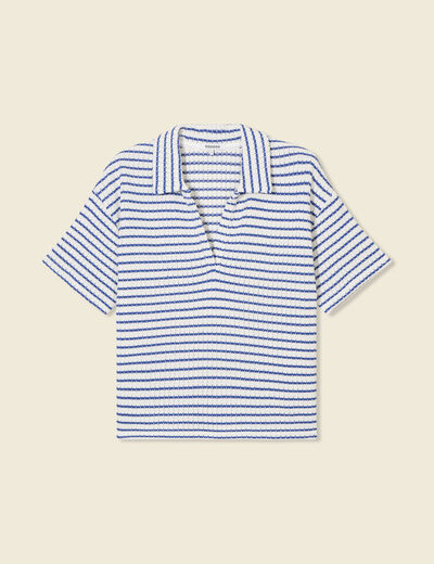 Polo manches courtes ecru femme