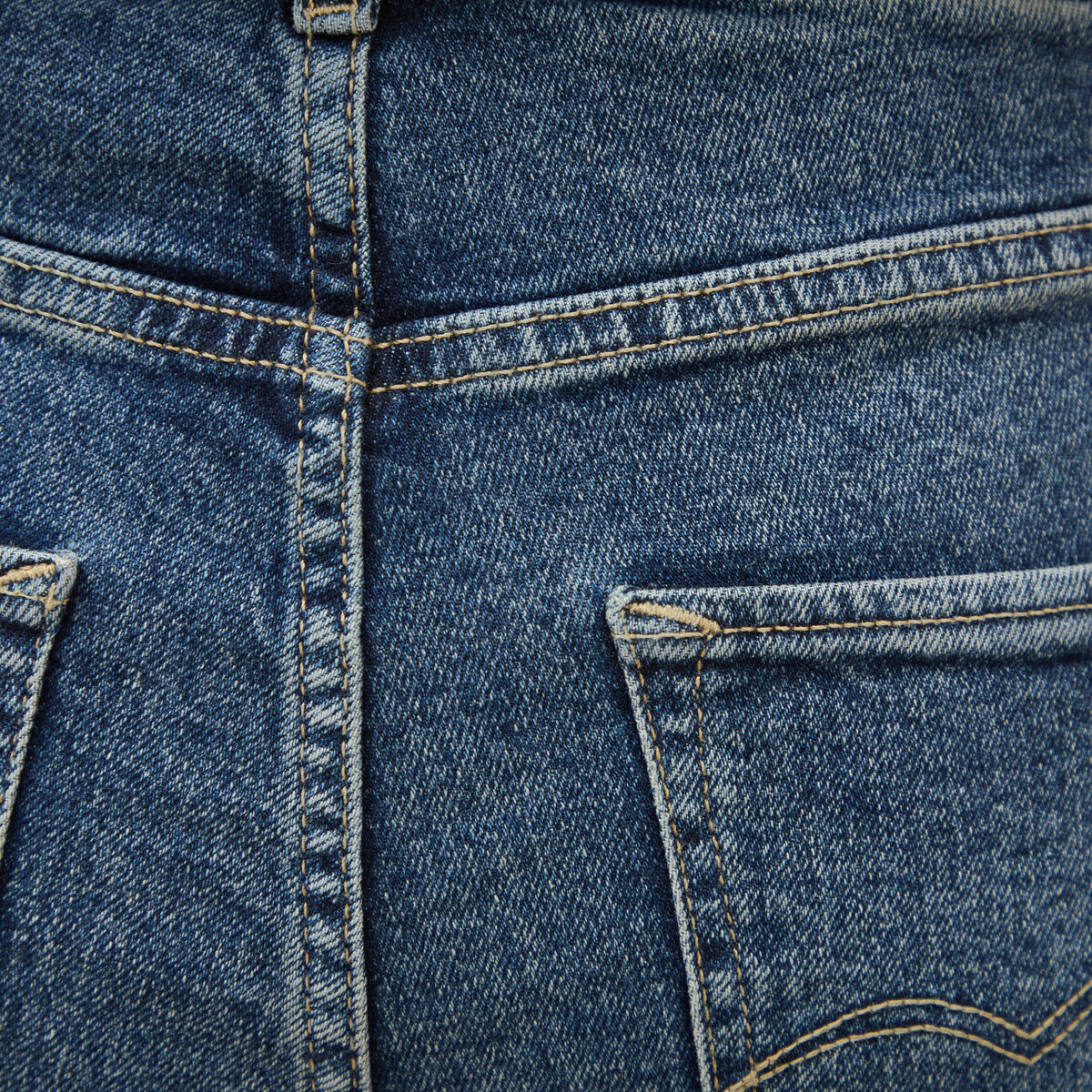 Jeans slim taille standard 7/8&egrave;me bleu femme