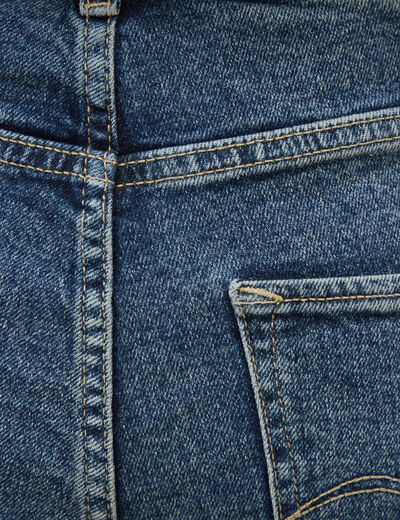 Jeans slim taille standard 7/8&egrave;me bleu femme
