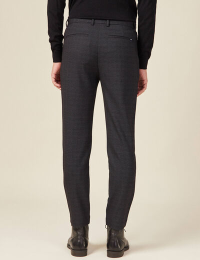 Pantalon chino tapered noir homme