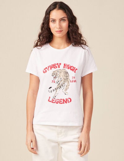 T-shirt éco-responsable blanc femme