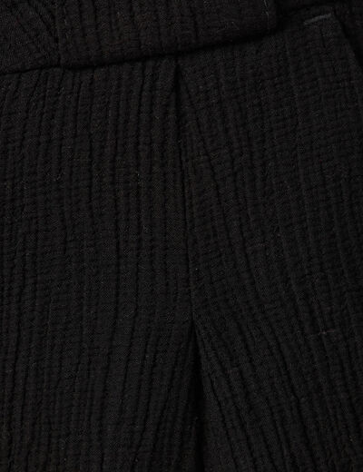 Pantalon large fluide noir femme