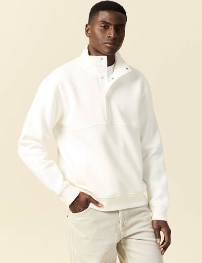 Sweat manches longues ecru homme
