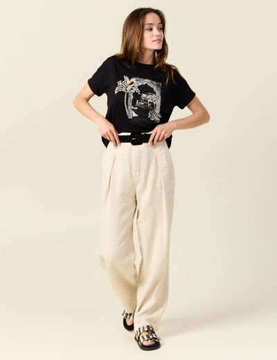 T-shirt éco-responsable noir femme