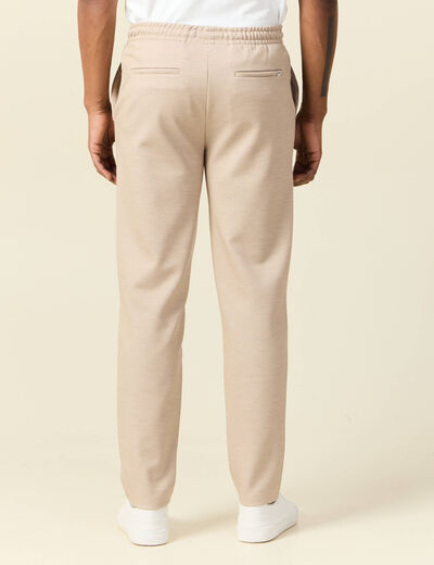 Pantalon chino jogger beige homme