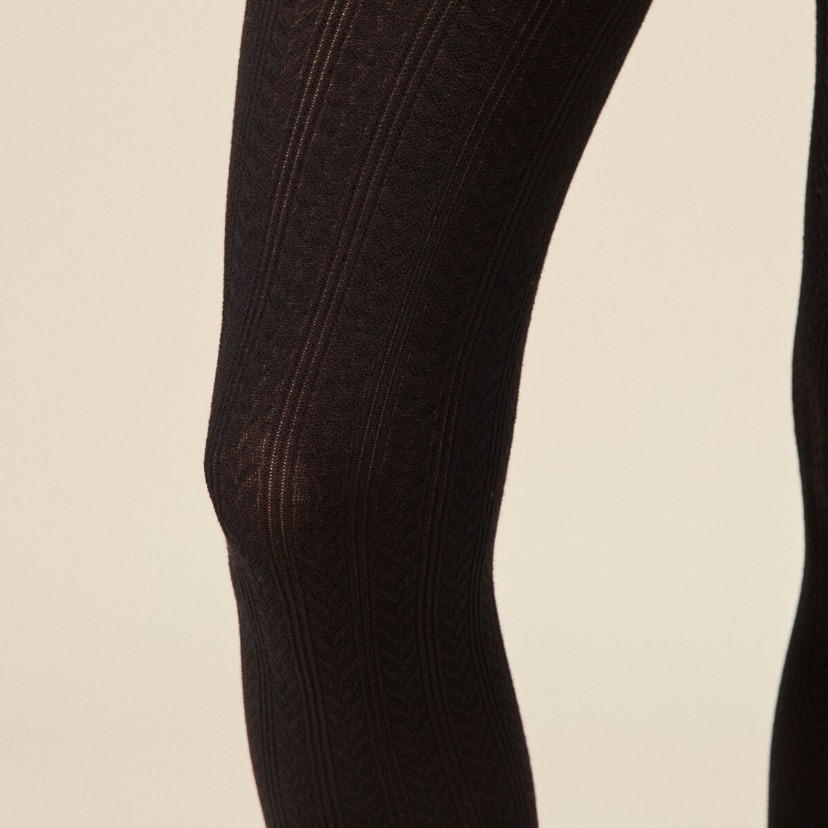Collants maille fantaisie femme noir femme