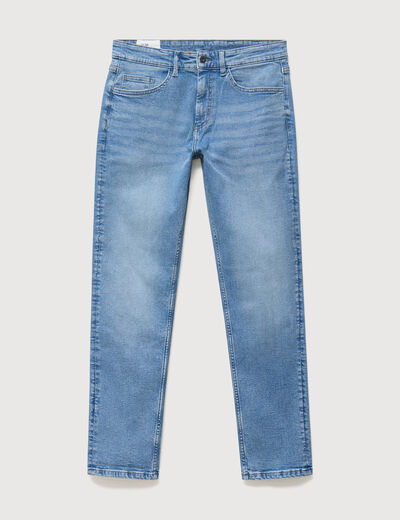 Jeans slim longueur 32 denim bleach homme