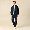 Surchemise oversize col classique bleu marine homme