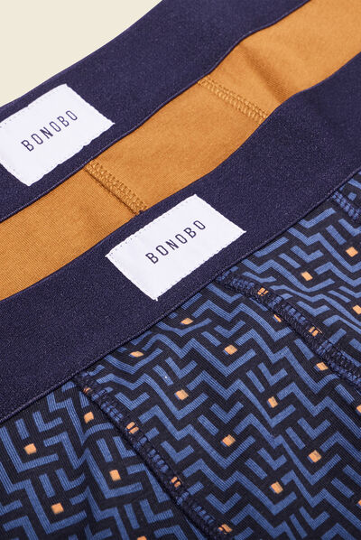 Lot 2 boxers marron homme