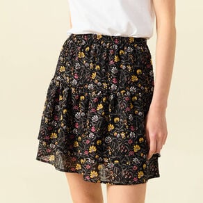 jupe evasee fluide volantee multicolore femme Jupe évasée fluide volantée multicolore femme