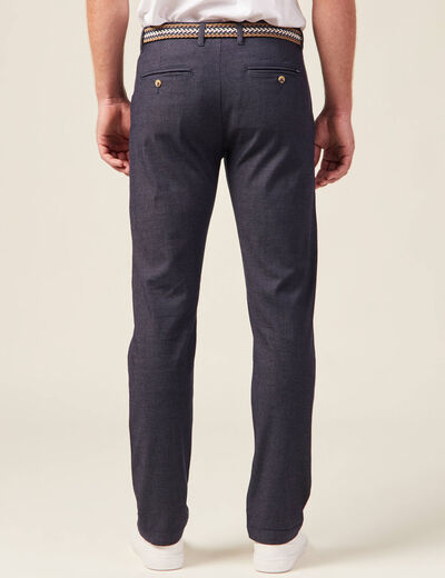 Pantalon chino straight bleu marine homme