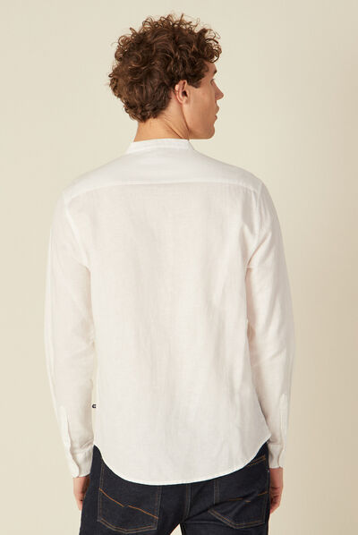 Chemise manches longues ecru homme