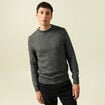 Pull manches longues col rond noir homme