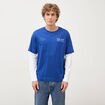T-shirt ample en coton manches courtes bleu electrique homme