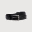 Ceinture fine noir homme