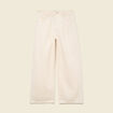 Jeans loose taille bascul&eacute;e ecru femme