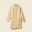Trench long enduit beige femme
