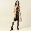 Robe &eacute;vas&eacute;e manches 3/4 noir femme