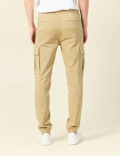 Pantalon battle bas resserré beige homme
