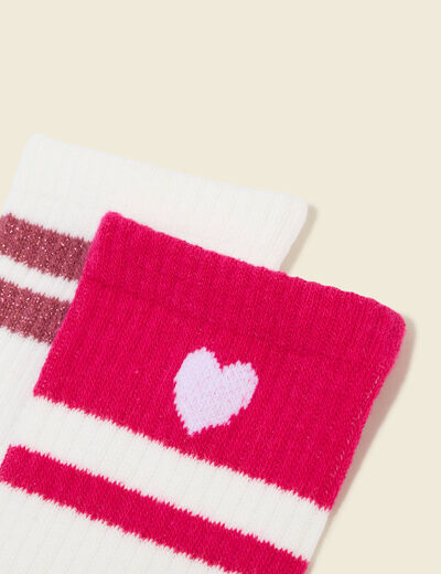 Lot de 2 paires de chaussettes rose femme