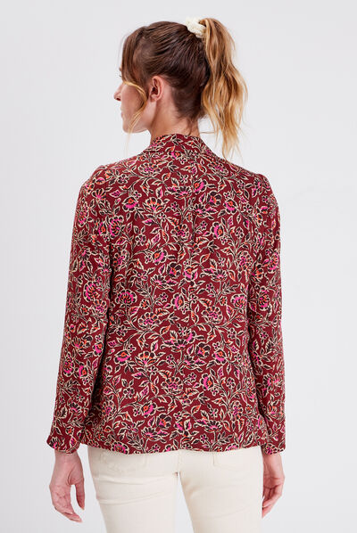 Veste esprit blazer droite marron femme