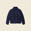 Doudoune droite zipp&eacute;e bleu marine homme