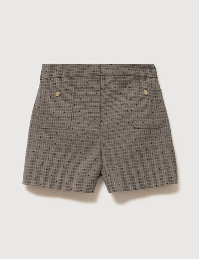 Short taille haute gris femme