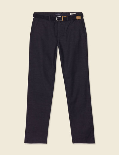Pantalon chino straight bleu marine homme
