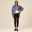 Pull col polo éco-responsable bleu marine femme