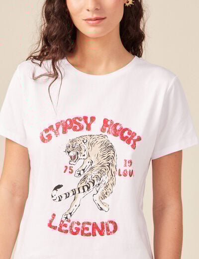T-shirt éco-responsable blanc femme