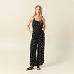 Combinaison pantalon bretelles noir femme