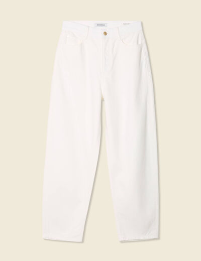 Pantalon slouchy 7/8ème ecru femme