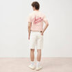 Bermuda en jean coton denim blanc homme
