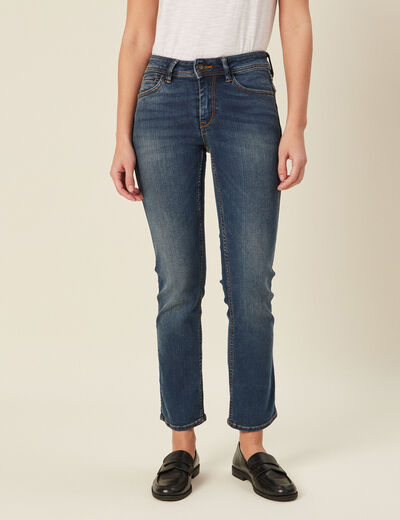 Jeans regular 7/8ème denim stone femme