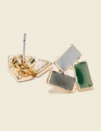 Boucles d'oreilles multicolore femme