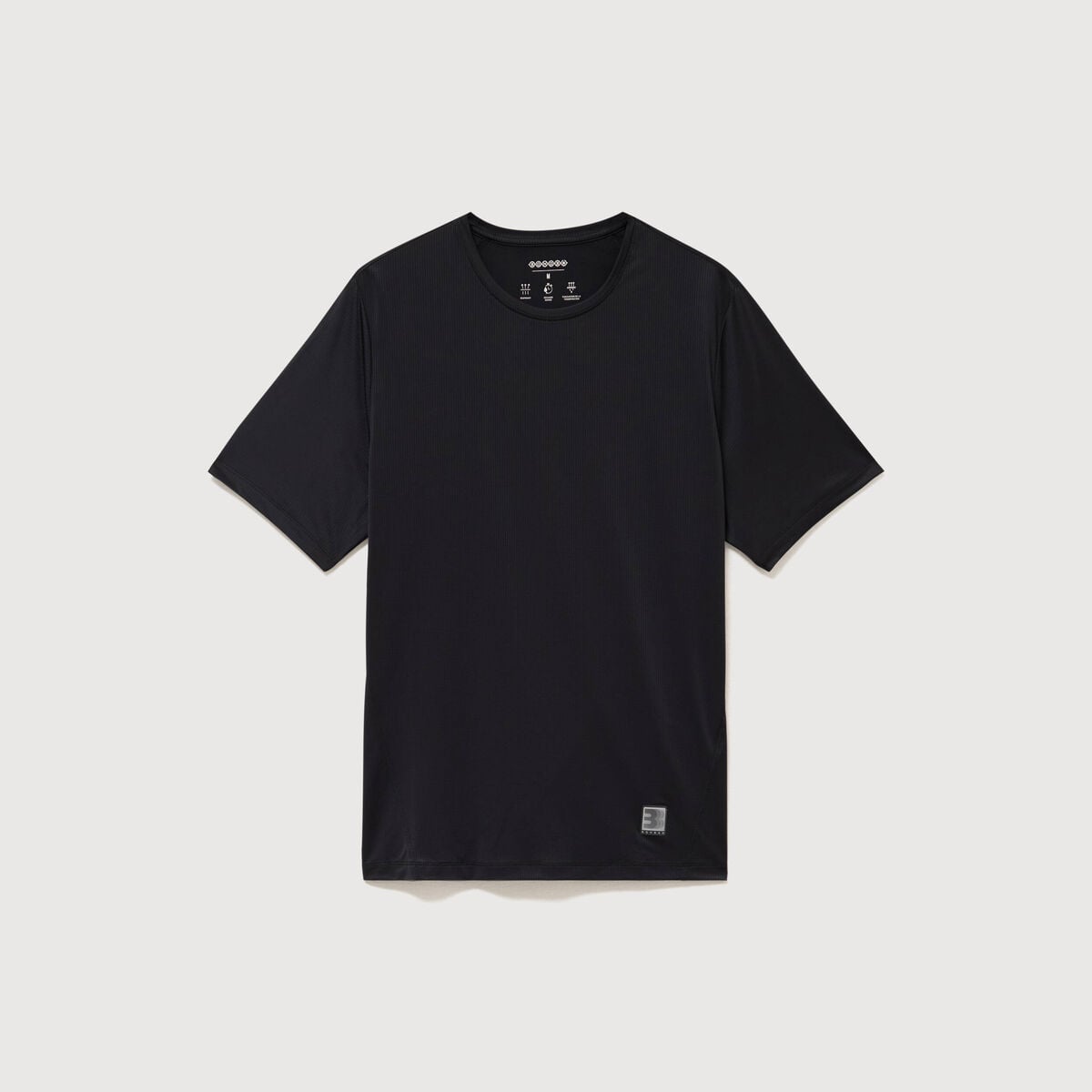 T-shirt col rond manches courtes noir homme