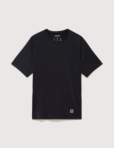 T-shirt col rond manches courtes noir homme