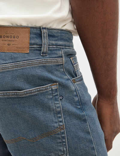 Jeans straight longueur 32 denim double stone homme