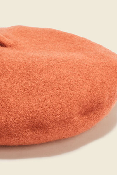 Béret orange foncé femme