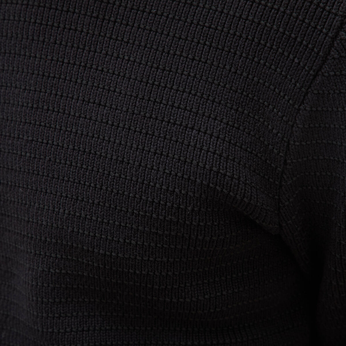 Pull col rond manches longues noir homme