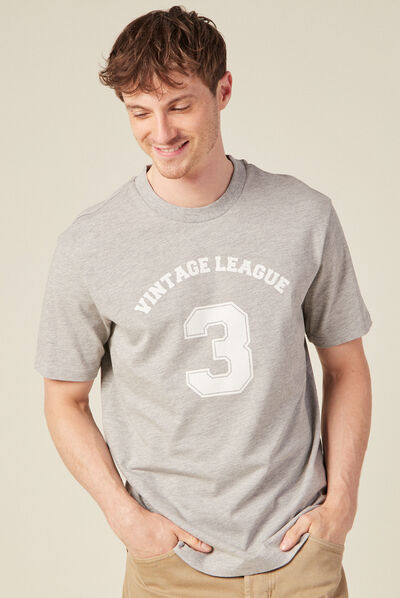T-shirt manches courtes gris foncé homme
