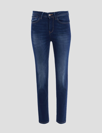 Jeans regular 7/8ème denim brut femme