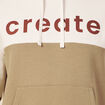 Sweat &agrave; capuche manches longues taupe homme