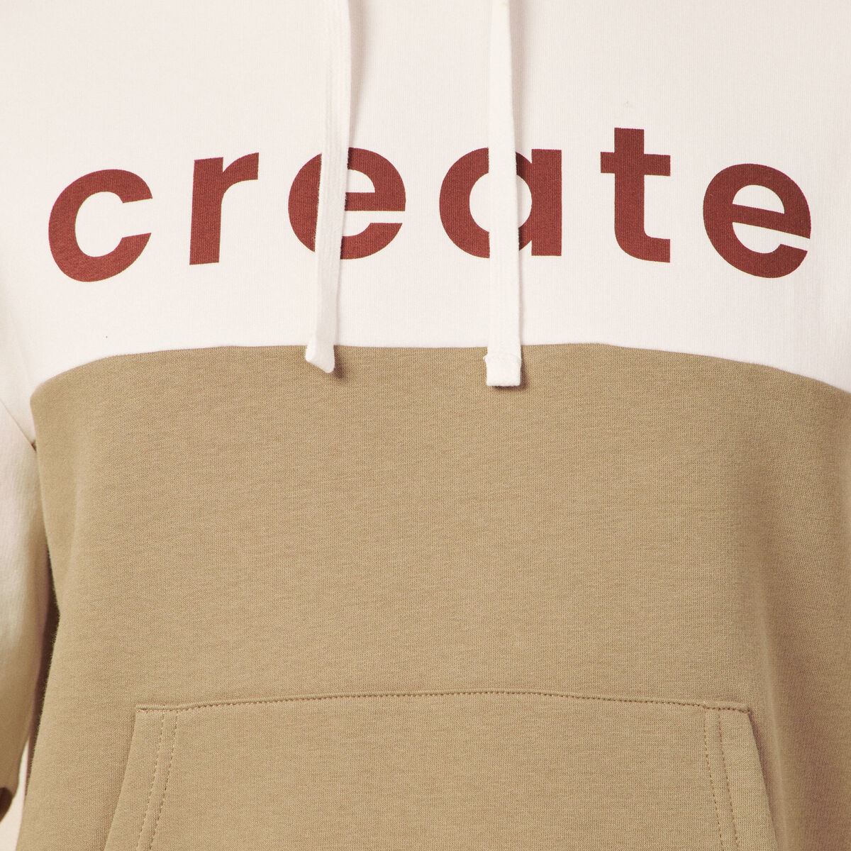 Sweat &agrave; capuche manches longues taupe homme