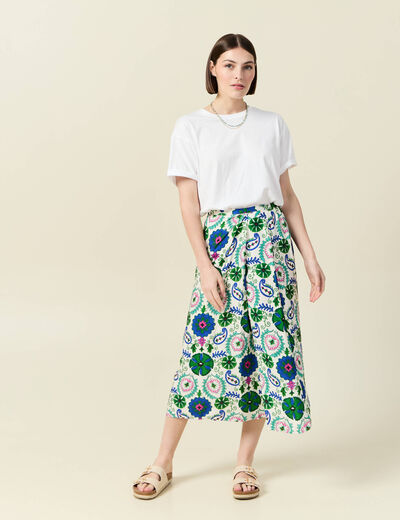 Jupe taille standard blanc femme