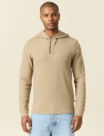 T-shirt à capuche gris homme