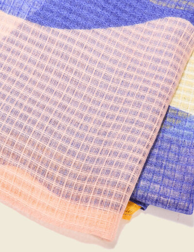 Foulard bleu electrique femme