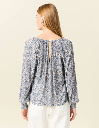 T-shirt manches longues bleu clair femme