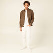 Surchemise manches longues taupe homme