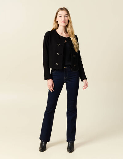 Gilet manches longues noir femme